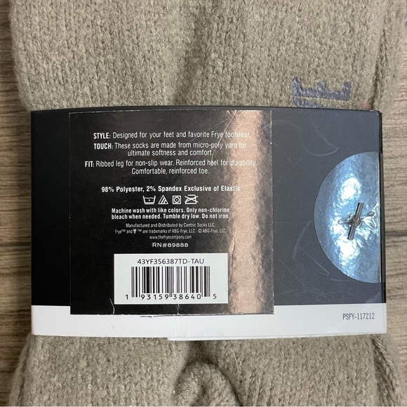 Frye SuperSoft Boot Socks Brown & Gray 2 Pair - Picture 6 of 6